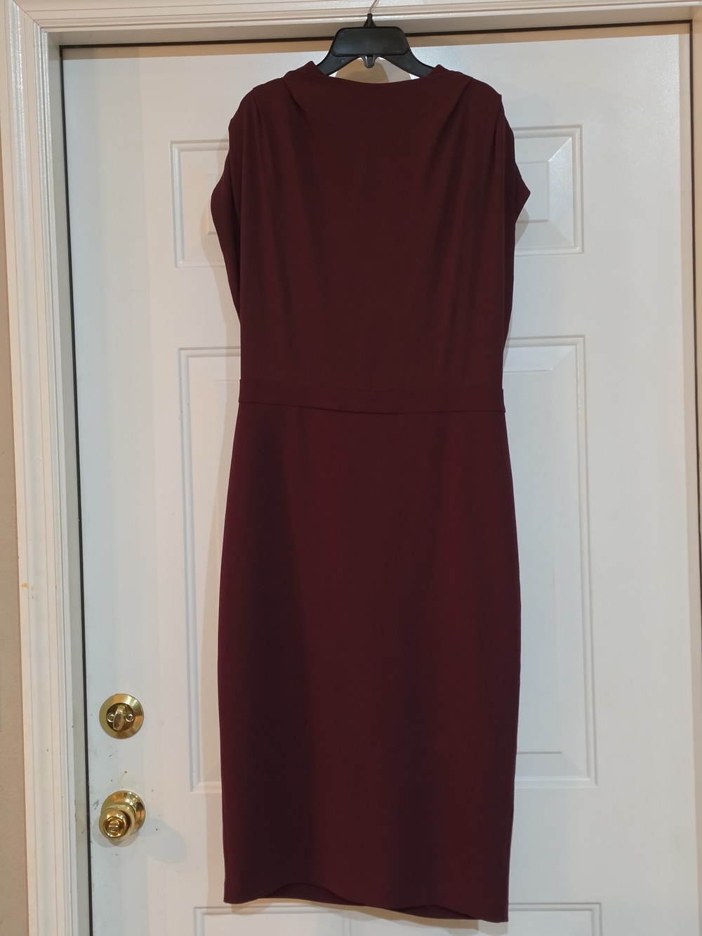 Express Burgundy Midi Sheath Dress